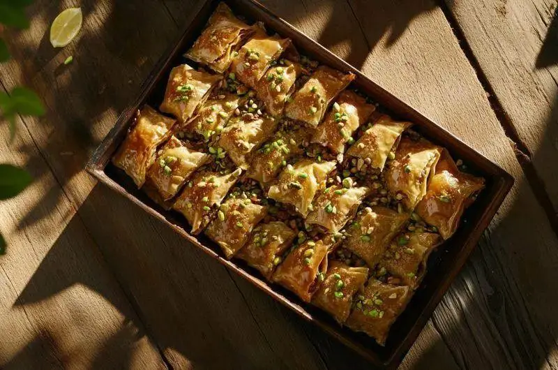 Phyllo Dough Breakfast Bars with Almonds and Dates