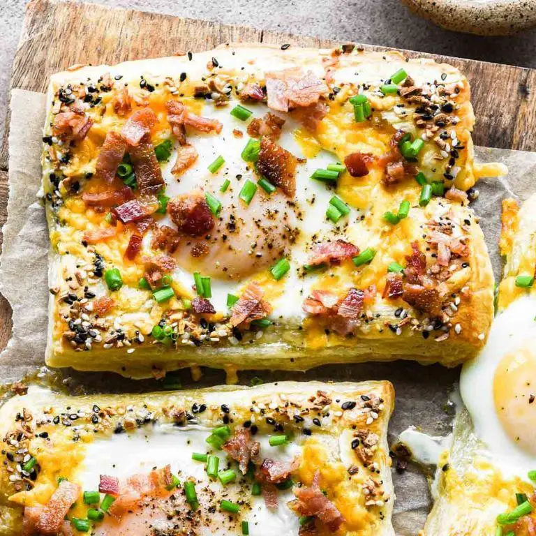 Phyllo Dough Breakfast Sandwich with Bacon and Egg