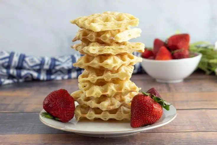Phyllo Dough Breakfast Waffles with Maple Syrup