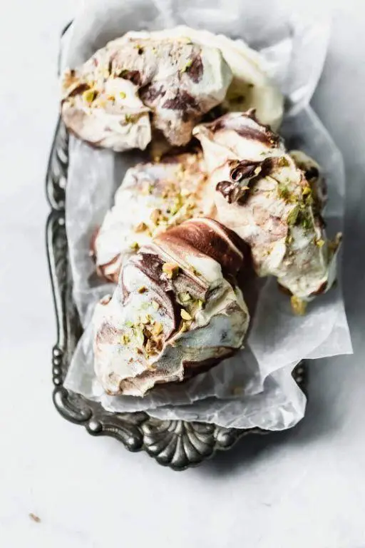 Pistachio French Meringues