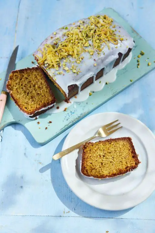 Pistachio Lemon Drizzle Cake