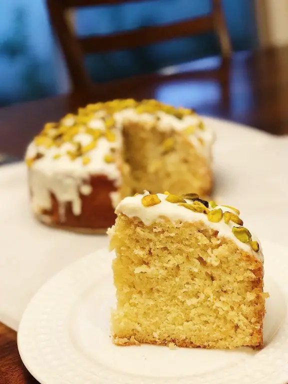 Pistachio Maple Syrup Cake
