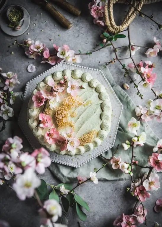 Pistachio Orange Blossom Cake