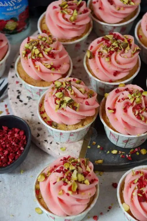 Pistachio and Rosewater Cupcakes