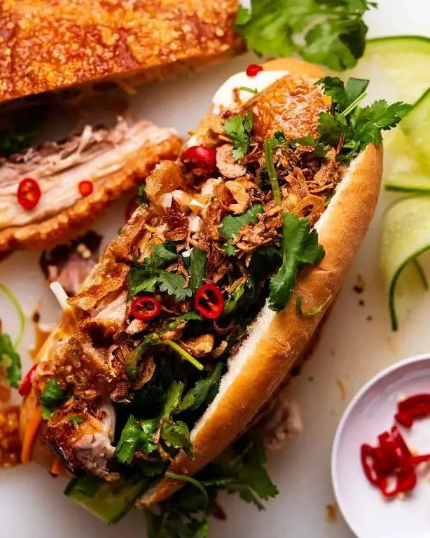 Pork Belly Banh Mi Sandwich