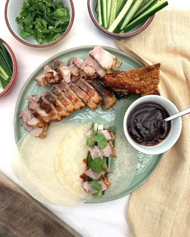 Pork Belly Pancakes with Scallions