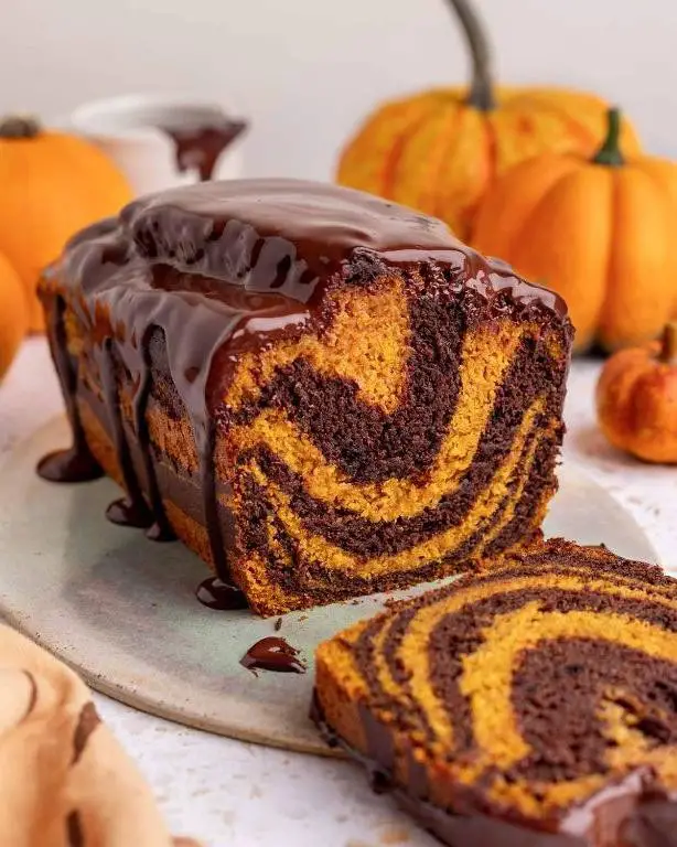 Pumpkin Spice Marble Cake