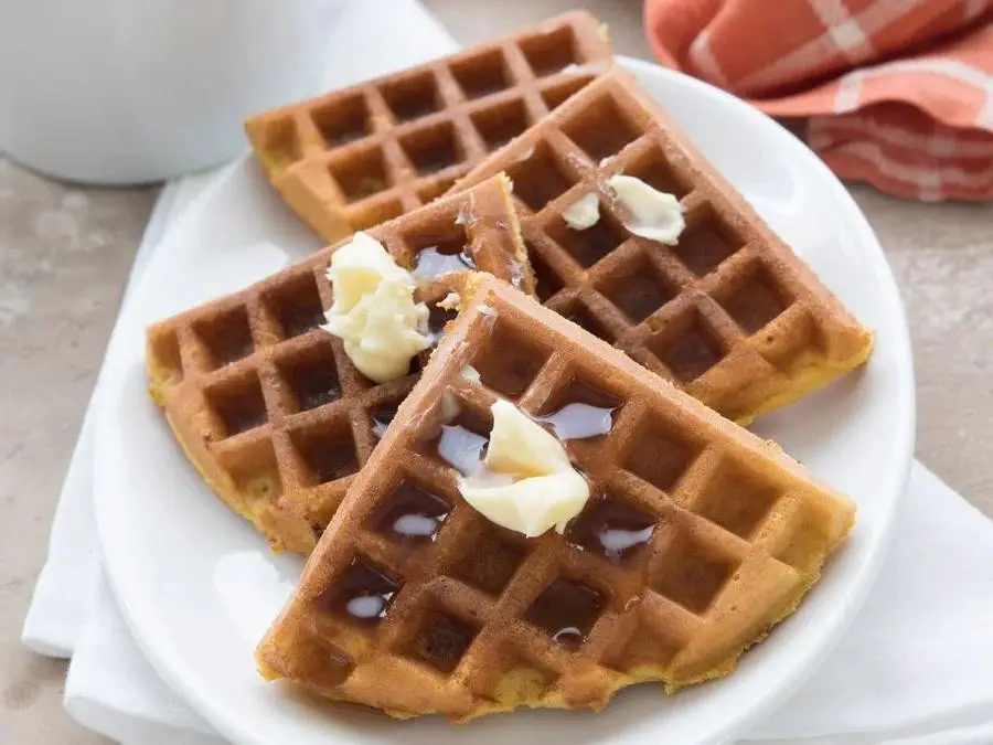 Pumpkin Spice Whey Protein Waffles