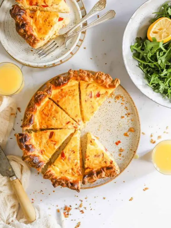 Quiche Lorraine with a Flaky Pastry Crust