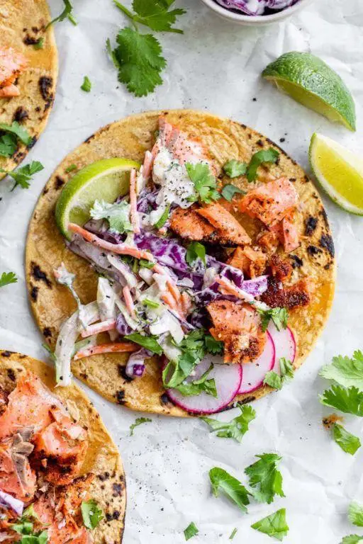 Quick Pink Salmon Tacos