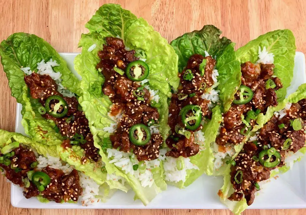Quick Sirloin Lettuce Wraps