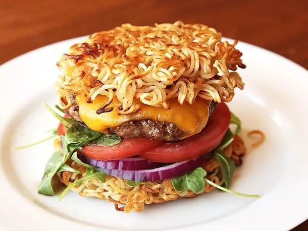 Ramen Burgers with Teriyaki Glaze