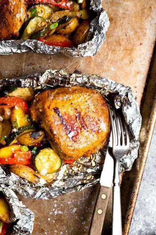 Ranch Pork Chop Foil Packets with Veggies