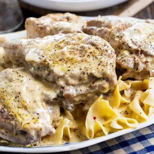 Ranch Pork Chop Pasta Alfredo