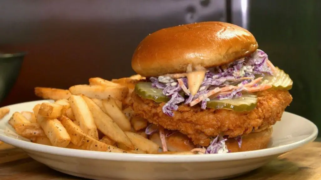 Ranch Pork Chop Sandwich with Coleslaw