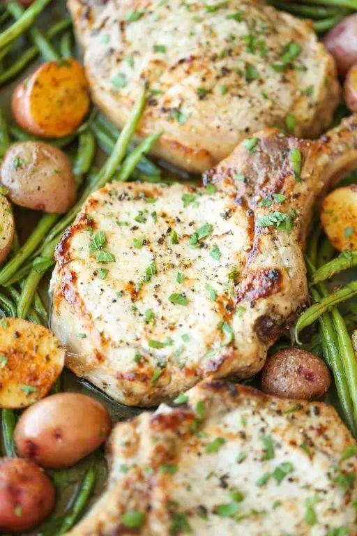 Ranch Pork Chop Skillet with Green Beans