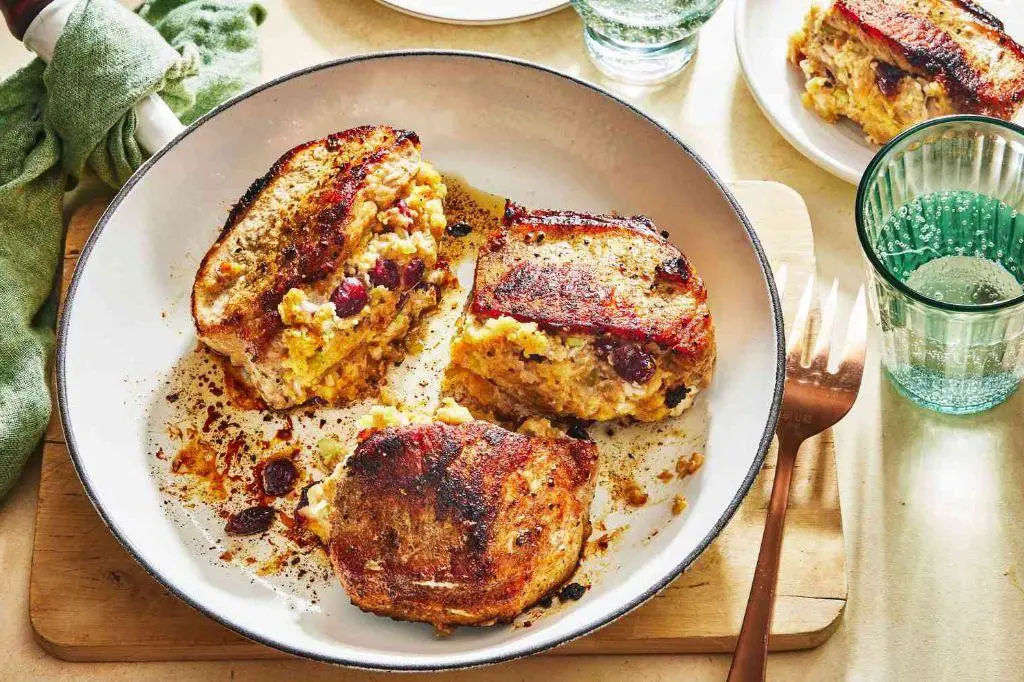 Ranch Pork Chop and Cornbread Stuffing