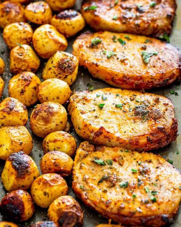 Ranch Pork Chop and Sweet Potato Hash