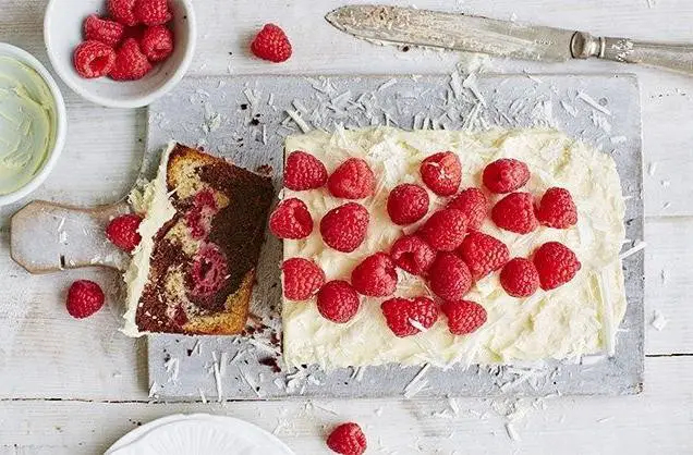 Raspberry Chocolate Marble Cake