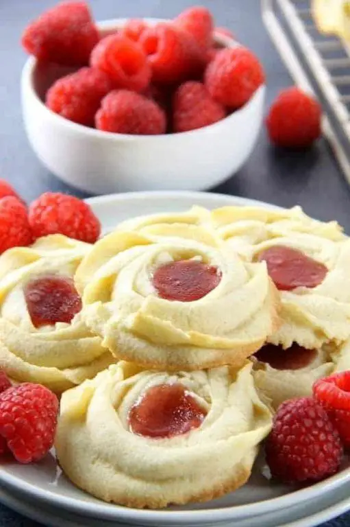 Raspberry Filled Butter Cookies