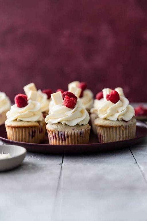 Raspberry White Chocolate Gourmet Cupcakes
