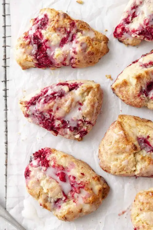 Raspberry and White Chocolate Scones