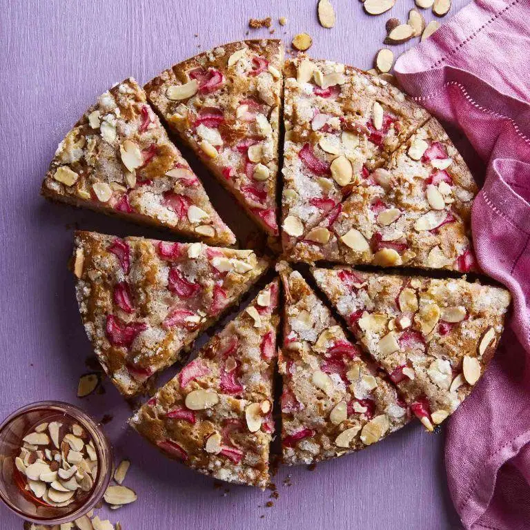 Rhubarb and Almond Coffee Cake