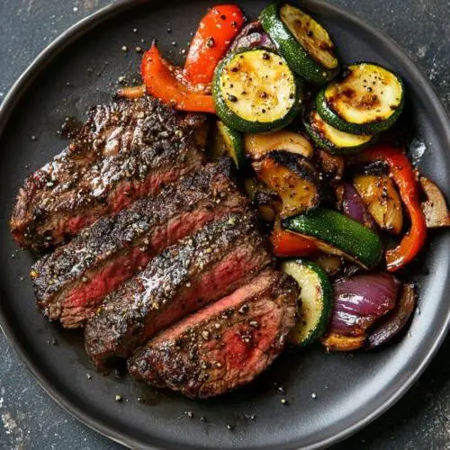 Ribeye Steak with Roasted Vegetables