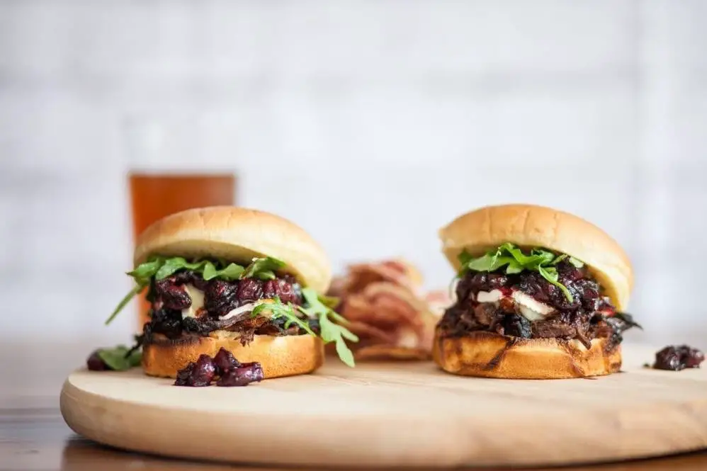 Roast Beef Sandwich with Brie and Cranberry Sauce