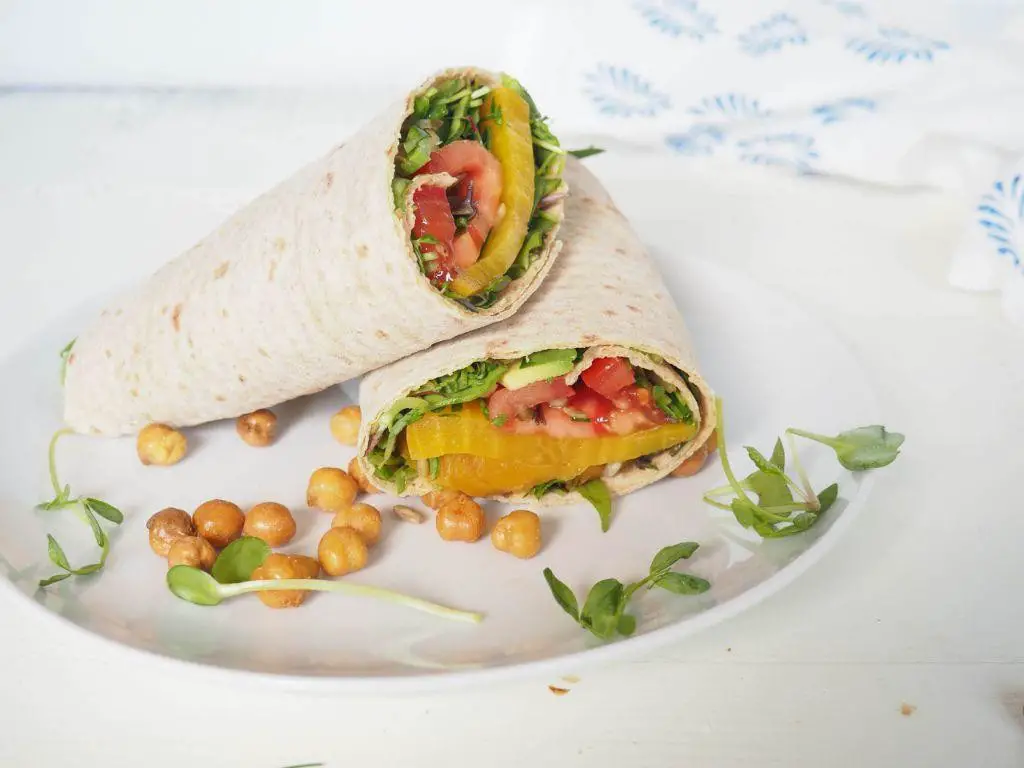 Roasted Beet and Arugula Wrap