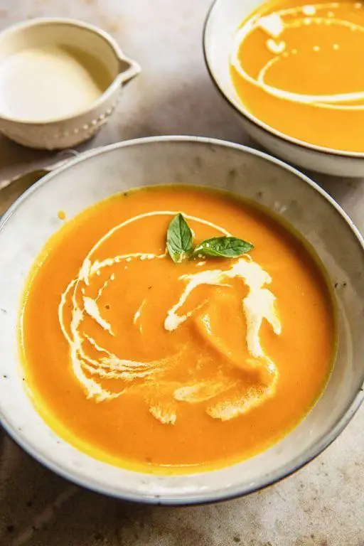 Roasted Butternut Squash and Sweet Potato Soup