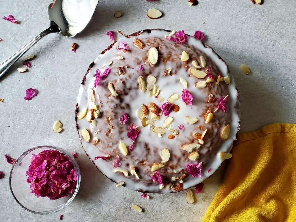 Rose and Honey Madeira Cake