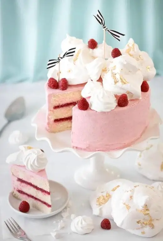 Rose and Raspberry Layer Cake