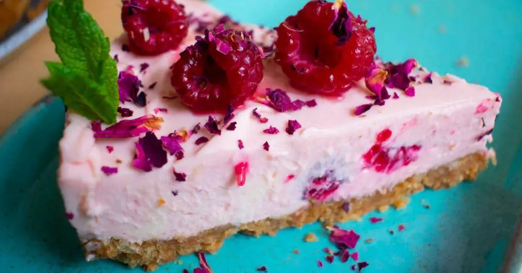 Rose and White Chocolate Cheesecake