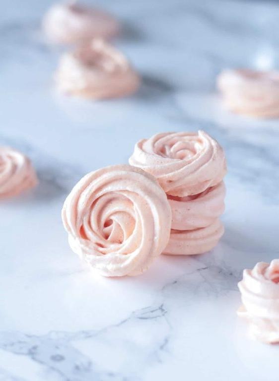 Rosewater French Meringues