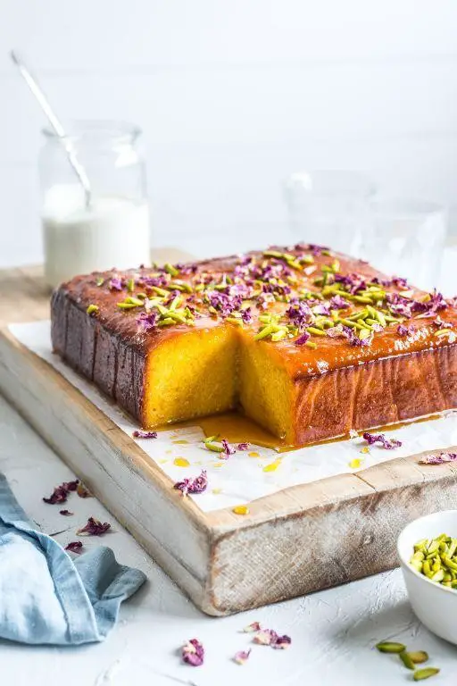 Rosewater and Almond Cake