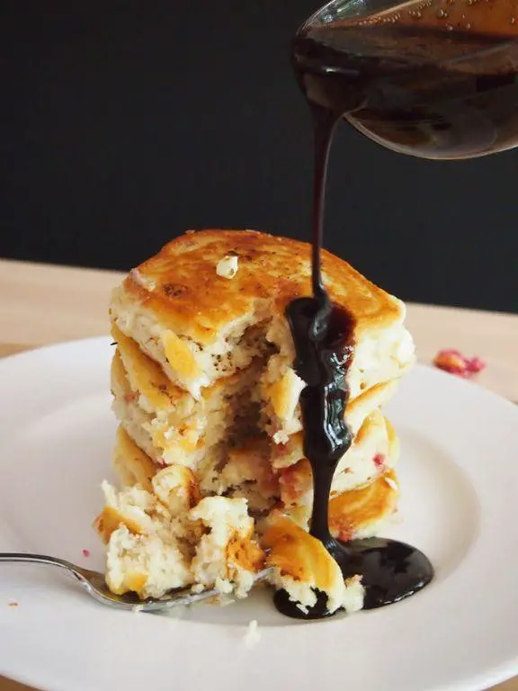 RumChata Peppermint Bark Pancakes