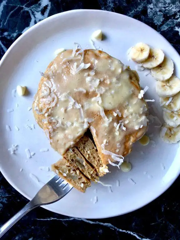 Rumchata Coconut Cream Pancakes