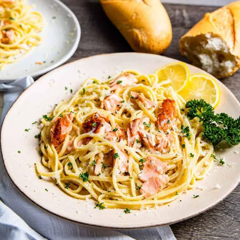 Salmon Pasta with Lemon Cream Sauce