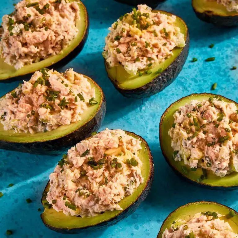 Salmon Salad Stuffed Avocados