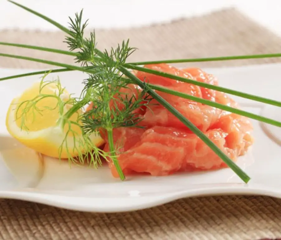 Salmon Tartare with Quail Egg