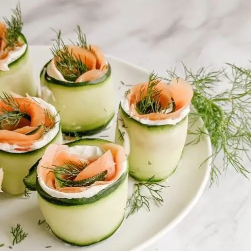 Salmon and Cucumber Rolls