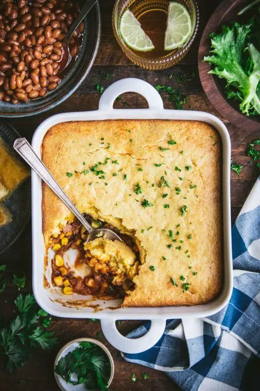 Salt Pork and Cornbread Casserole
