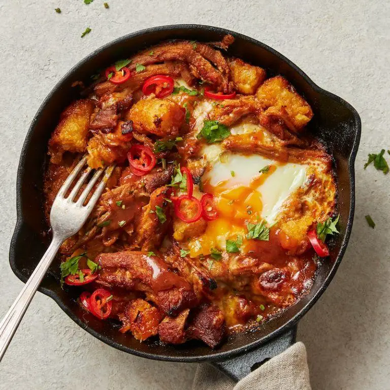 Salt Pork and Egg Breakfast Skillet