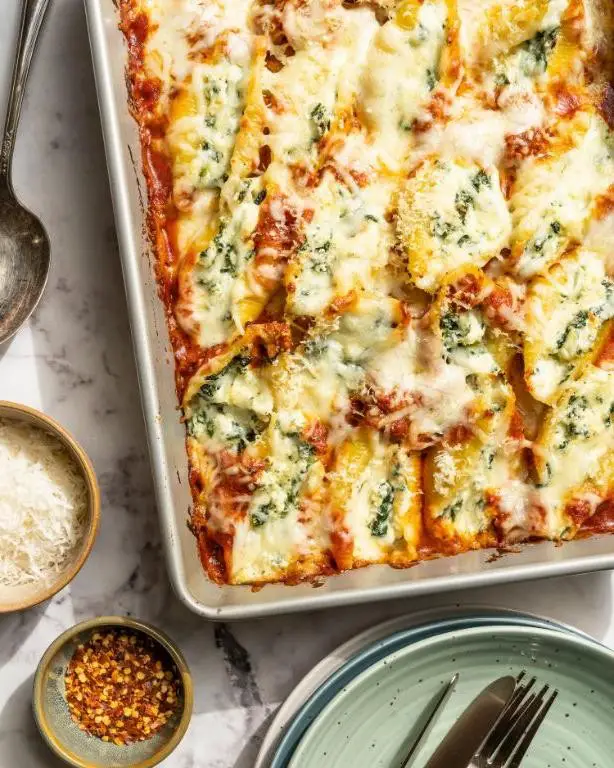 Salt Pork and Spinach Stuffed Shells