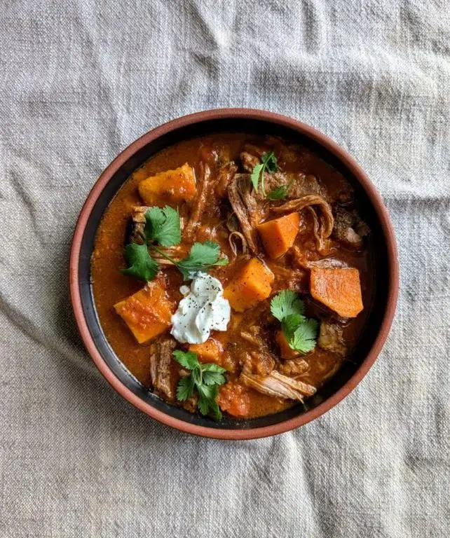 Salt Pork and Sweet Potato Stew