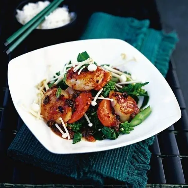 Sea Scallops with Black Bean Sauce