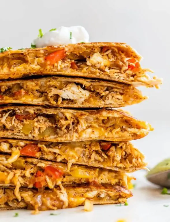 Shredded Chicken Thigh Quesadillas