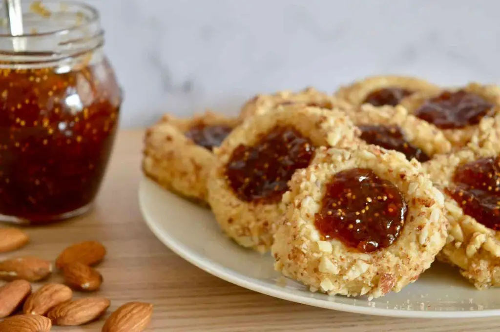 Simple Fig Jam Thumbprint Cookies