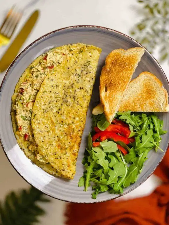 Simple Pink Salmon Omelette